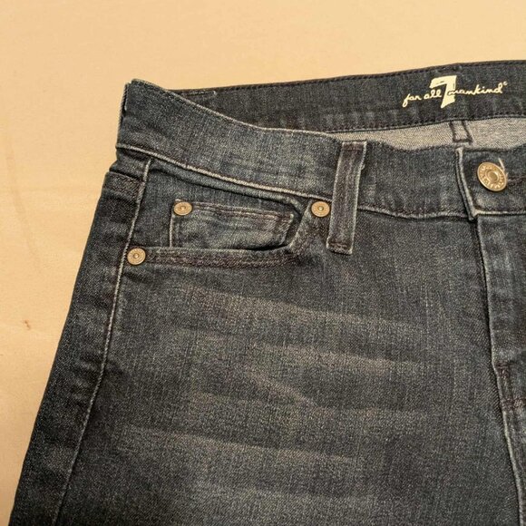 Free for All Mankind Jeans Womens 26 Dark Faded Wash 5 Pocket Pullon Denim - Picture 4 of 16